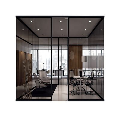 quality  Modern Office Desks Building Interiors Privacy Film Fixed Partition Wall Meeting Room Studio Sreen Mall Shop With Door and Handles Lock factory