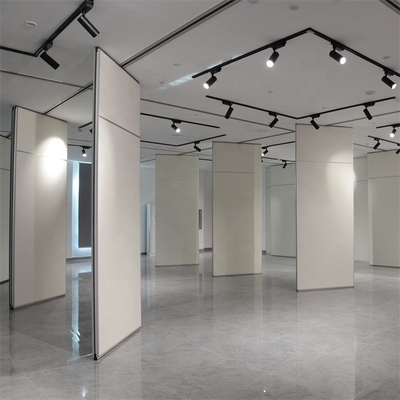 Removable partition walls aluminum sliding folding door wood partition for showroom