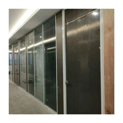 Contemporary Steel Aluminum Tempered Glass Canopy Partition for Office Bathroom Conference Room Targeting