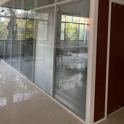 Easy Installation Highlight White Color Aluminum Partition And Glass Partition For Office Hotel And Hospitals