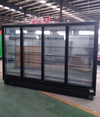 Upright Glass Beverage Cooler Multideck Single-temperature Supermarket Vertical Door Display Freezer For Frozen Food