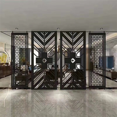 Europe Hot Selling Decorative Metal 4 Panels Room Divider Stainless Steel Movable Folding Screen Partition Panel