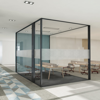New Modern Free Design Customization Closed Private Office Room Divider Glass Wall Office Soundproof Partitions